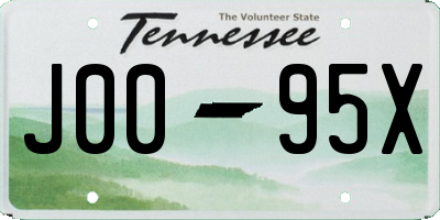 TN license plate J0095X