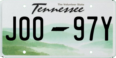 TN license plate J0097Y