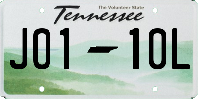 TN license plate J0110L