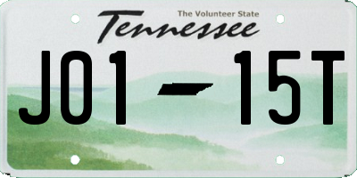 TN license plate J0115T