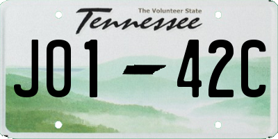 TN license plate J0142C