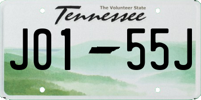 TN license plate J0155J