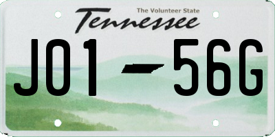 TN license plate J0156G