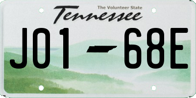 TN license plate J0168E