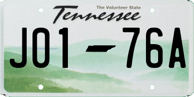 TN license plate J0176A