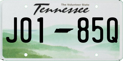 TN license plate J0185Q