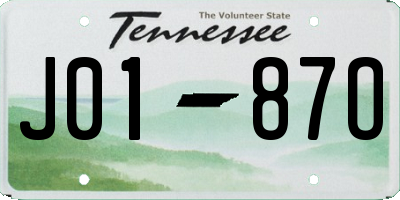 TN license plate J0187O