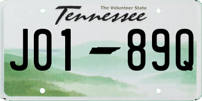 TN license plate J0189Q