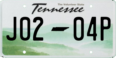 TN license plate J0204P