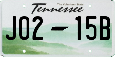 TN license plate J0215B