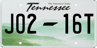 TN license plate J0216T