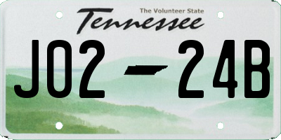 TN license plate J0224B