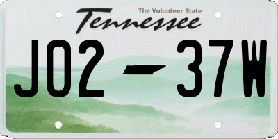 TN license plate J0237W