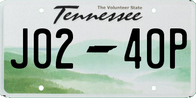 TN license plate J0240P