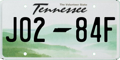 TN license plate J0284F