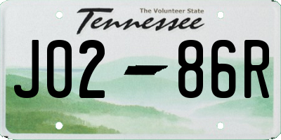 TN license plate J0286R