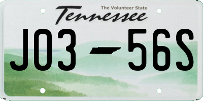 TN license plate J0356S