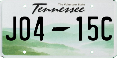 TN license plate J0415C