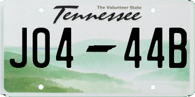 TN license plate J0444B