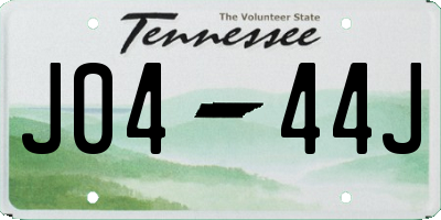 TN license plate J0444J