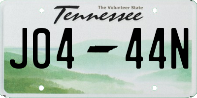 TN license plate J0444N
