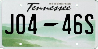 TN license plate J0446S