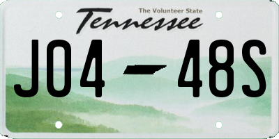 TN license plate J0448S