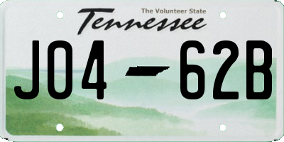 TN license plate J0462B