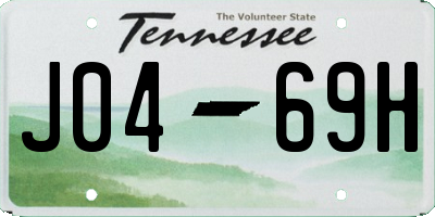 TN license plate J0469H