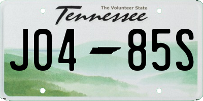 TN license plate J0485S