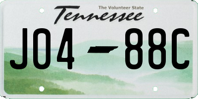 TN license plate J0488C