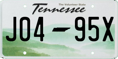 TN license plate J0495X