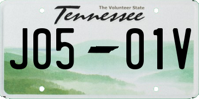 TN license plate J0501V