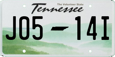 TN license plate J0514I