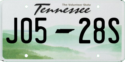 TN license plate J0528S