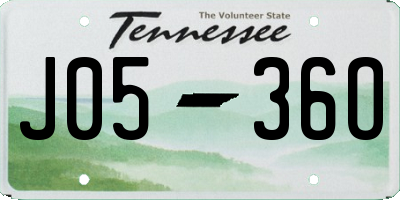 TN license plate J0536O