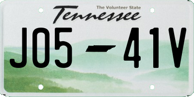 TN license plate J0541V