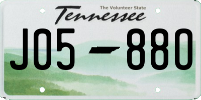 TN license plate J0588O