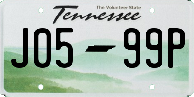 TN license plate J0599P