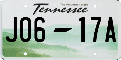 TN license plate J0617A