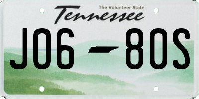 TN license plate J0680S