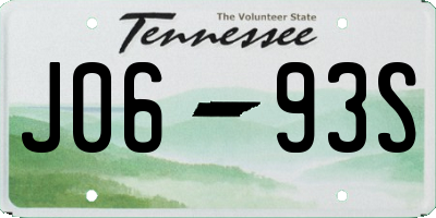 TN license plate J0693S