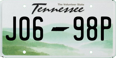 TN license plate J0698P