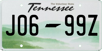 TN license plate J0699Z