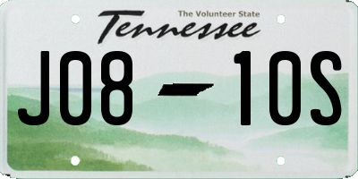 TN license plate J0810S