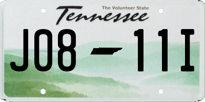 TN license plate J0811I
