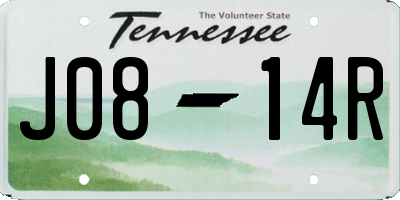 TN license plate J0814R