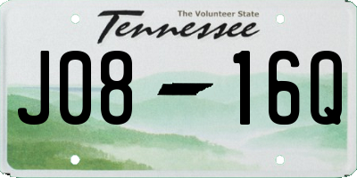 TN license plate J0816Q