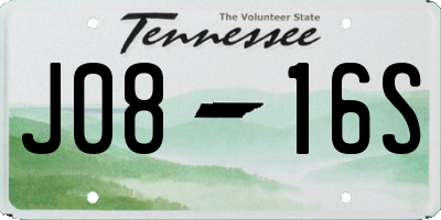 TN license plate J0816S