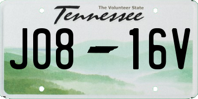 TN license plate J0816V